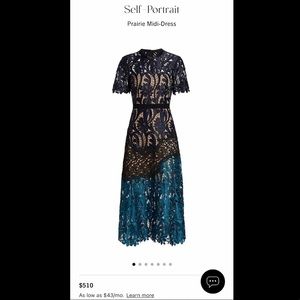 Self Portrait Prairie Dress Size US 2 NWT